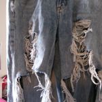 American Eagle  Outfitters mom jean ripped distressed denim in light wash blue size 2. Photo 2