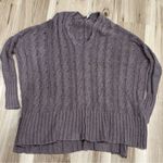Free People Easy Cable V Neck Oversized Sweater Brown Women’s Small Photo 1