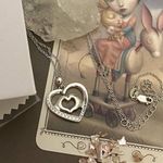 Sterling Silver “I Love You” Hands Heart CZ Necklace Silver Photo 0