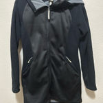 Bench Black Longline Softshell Fleeced Lined Hoodie Jacket Size Large Zip Up Photo 0