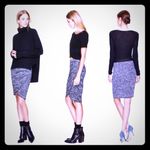 Aritzia Wilfred Free Ruched Bodycon Skirt: Heather Grey Photo 1