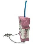 Skinny Dip Pink Glitter Funny Drink Juice Box Unique Novelty Food Purse Handbag Photo 1