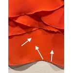 Anthropologie POETRY Red Orange Sleeveless Ruffled Tank Top Photo 3