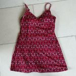 Garnet Hill  Red and White One-Piece Swim Dress Photo 0
