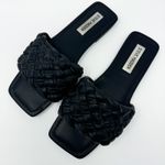 Steve Madden Mora Black Woven Slides Photo 3