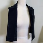 BCBGMAXAZRIA  Women Black Crop Alejandro Vest Size Small Photo 2