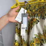 ALEMAIS Gisela Floral Linen Sleeveless Midi Dress size US 4 New Yellow Photo 5