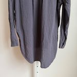 Free People  shirt women's size XS love,‎ her madly, gauze, oversized shirt, blue Photo 8