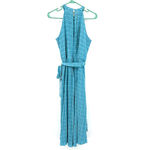 Calvin Klein  size 2 blue‎ plaid sleeveless dress wrap style gingham tie waist Photo 1