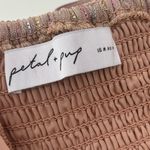 Petal and Pup  Farley Strapless Maxi Dress Rose Gold Stripe Metallic Party Formal Photo 12