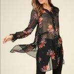 Timing ✨ Black Sheer Floral Tunic✨ Photo 1