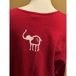 Cite Elephant Print Maxi Dress Red Novelty Artsy‎ Art to Wear quirky maxi Large Photo 3