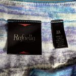 Rafaella Womens T Shirt Top Round Neck Pullover Short Sleeve Stripes Blue Purple Photo 7