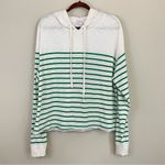 Evereve Striped Cotton Slub Hoodie Long Sleeve Libbie Top Size XL Photo 3