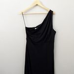 Birdy Grey | NWT Black "Kira" One Shoulder Maxi Dress Crepe Black | Size Large Photo 2