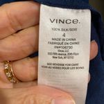 Vince  Blue Winter Tie Dye Silk Long-Sleeve Button-Down Blouse Sz 4 Photo 6