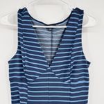 Peter Som Dress 6 Blue Stripe Jersey Stretch Nautical Vacation Fit Flare Cruise Photo 3