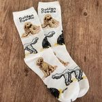 None Golden Doodle Printed Crew Socks Photo 0