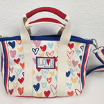 Brighton Red White and You Mini Tote Purse Handles and Strap Photo 0