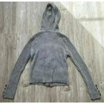 Heart n Crush | Women’s Zipper Hoodie Sweater Metal Buttons | Medium Gray Photo 1