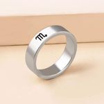 Silver Scorpio Astrology Ring Photo 1