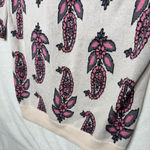 English Factory 100% Cotton Long Sleeve Paisley Mini Knit Sweater Dress Small Photo 5