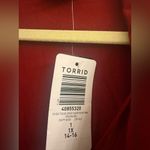 Torrid  Studio Tissue Jersey Drape Neck Dark Red Fall Tank Top Tee - size 1 Photo 2