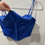 Royal Blue Corset Top Size M Photo 3