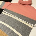 H by Halston Halston striped colorblock turtleneck pullover sweater, sz M oversized, NWOT Photo 2