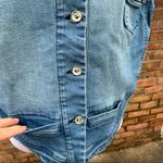 None Faded Denim Fashion Button Vest M/L Photo 3