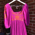 Free People NEW  Wedgewood Magenta Embroidered Maxi Dress XS Photo 7