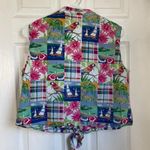 Vintage vacation print vest tank top beach Florida holiday Size 12P Photo 1