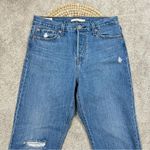 Levi's Levi’s Women’s Wedgie Icon Fit Ankle Jeans Button Fly High Rise Raw Hem Blue 29 Photo 3