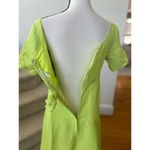 Vintage 60s Lime Green Lace Applique Maxi Party Dress Size XS Photo 5