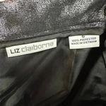 Liz Claiborne Shimmer Metallic Black Purple Leopard Print Pencil Skirt Size 6 S Photo 4