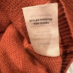Lulus Rust Red Mock Neck Knit Sweater Small Photo 4