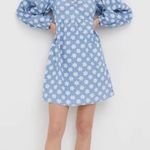 Billabong x Wrangler Just a Dream Babydoll Dress, Blue, White Flowers Sundress Photo 3