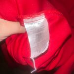 Betsy and Adam Size 8 Red V-Neck High-Low Ruffles Cascade Formal Zip Up Dress Photo 8