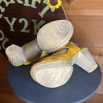 Josef Seibel Leather Strap Sandal Heel European Laganlook Flower Mustard Comfort Yellow Size 6.5 Photo 6