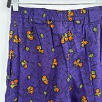 Saks 5th Avenue Women’s Vintage 80s Retro Y2K High Waist Floral Pattern Purple Short Size 4(27) Photo 11