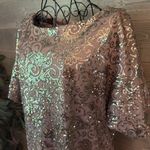 Scarlett Scarlet scoop neck, short sleeve gray sequin dress Photo 1