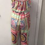 Chic Me Ankle Tie Print Jumpsuit Size S Photo 1