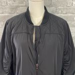 LOGO By Lori Goldstein  Black Quilted Bomber Jacket Photo 1