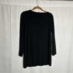 Eileen Fisher Black Long Sleeve Lightweight Super Mini Dress/Long Shirt Petite XS Photo 1