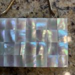 Vintage Mother of Pearl Minaudiere Compact Purse Evening Cosmetic Bag Mirror VTG Photo 5