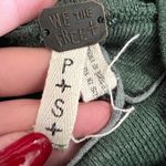 We The Free  Long Sleeve Turtleneck Green Henley Open Back Size Small Photo 4