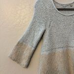 Anthropologie  Knitted & Knotted blue and gray wool blend and lace sweater small Photo 9