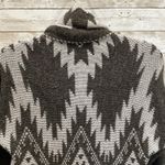 Hannah Womens L Sweater Open Cardigan Gray Southwestern Aztec Scarf Collar Size L Photo 9