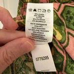 House of Harlow 1960 Linen Blend Halter Mini Dress S Floral Plunge Neck Tie Back Pink Photo 7