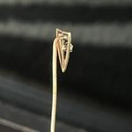 Neiman Marcus 14K solid gold real diamond stick pin Photo 7